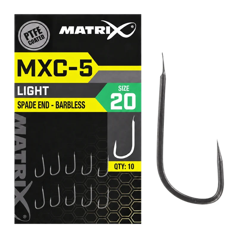 MXC-5 Light Spade End Barbless – Haak met Bled en zonder Weerhaak