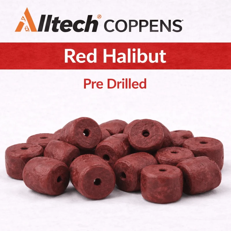 Pre-Drilled Red Halibut – Voorgeboorde Rode Zinkende Halibutpellets