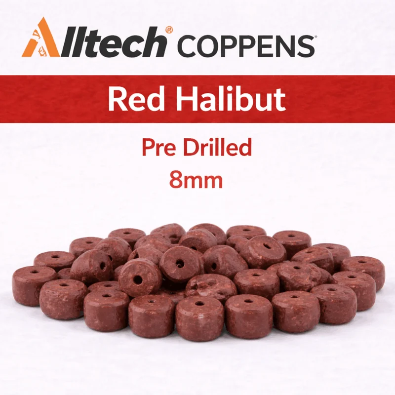 Pre-Drilled Red Halibut – Voorgeboorde Rode Zinkende Halibutpellets