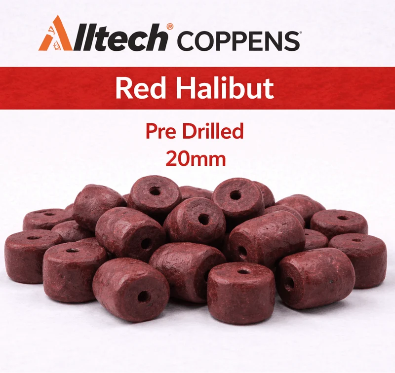 Pre-Drilled Red Halibut – Voorgeboorde Rode Zinkende Halibutpellets