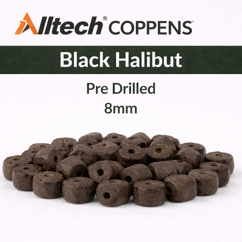 Pre-Drilled Black Halibut – Voorgeboorde Zwarte Zinkende Halibutpellets
