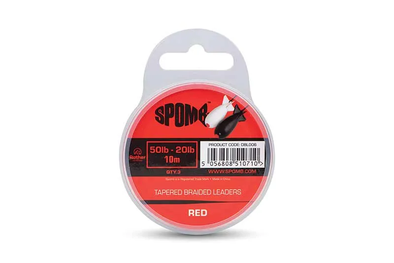 Tresse conique Spomb Rouge 0,20 - 0,38 mm - 3 x 10 m