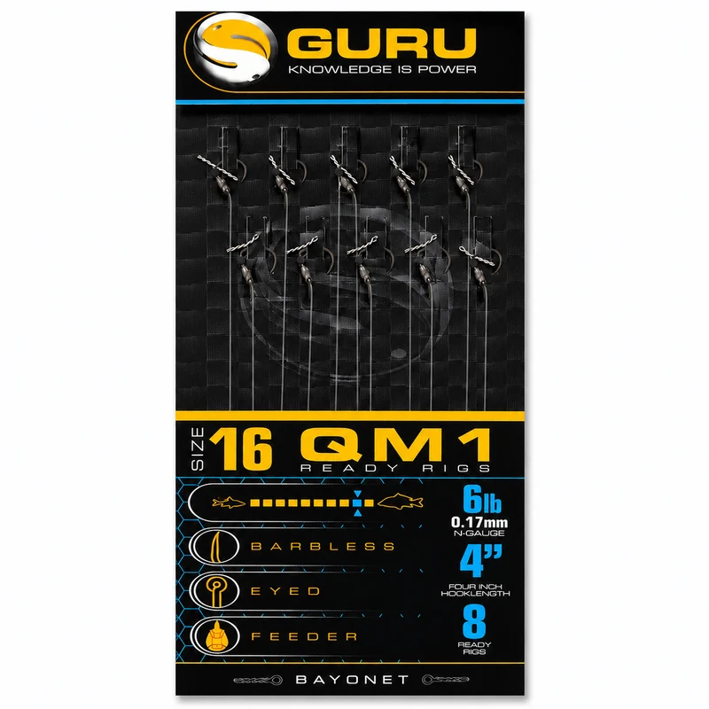 4" QM1 Bayonet Rigs Barbless – 10 cm Onderlijnen met Bayonet en zonder Weerhaak