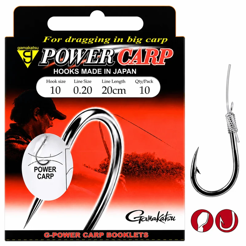 Power Carp Barbed – 20 cm Onderlijnen met Weerhaak