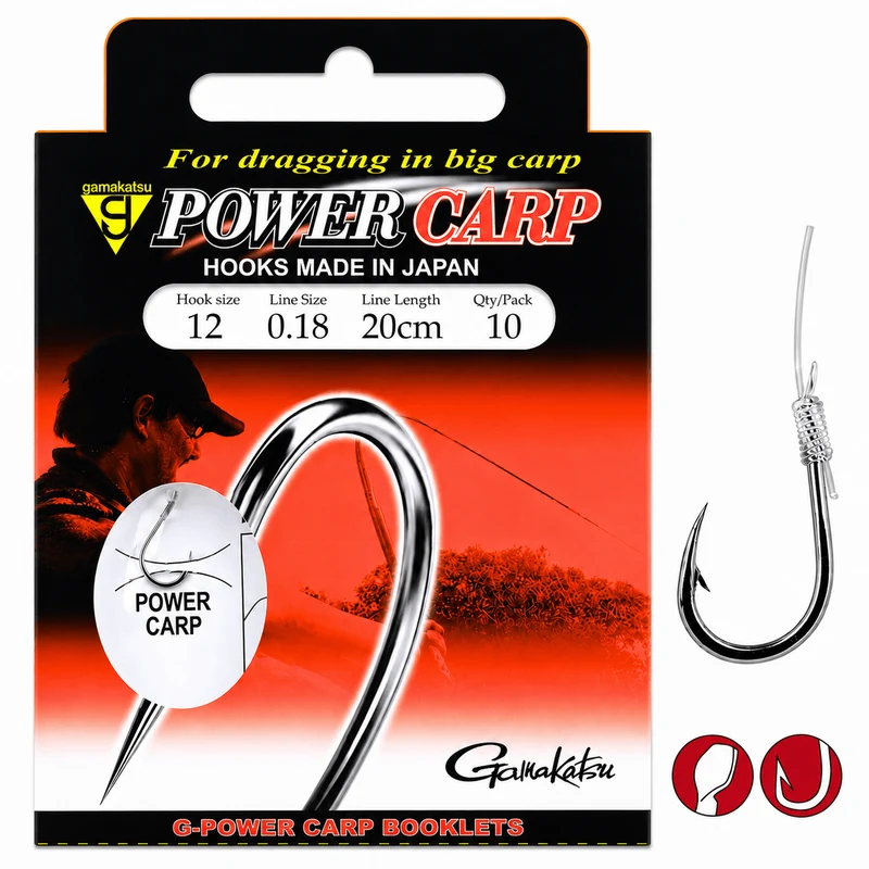 Power Carp Barbed – 20 cm Onderlijnen met Weerhaak