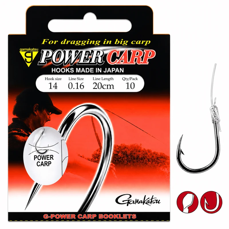 Power Carp Barbed – 20 cm Onderlijnen met Weerhaak