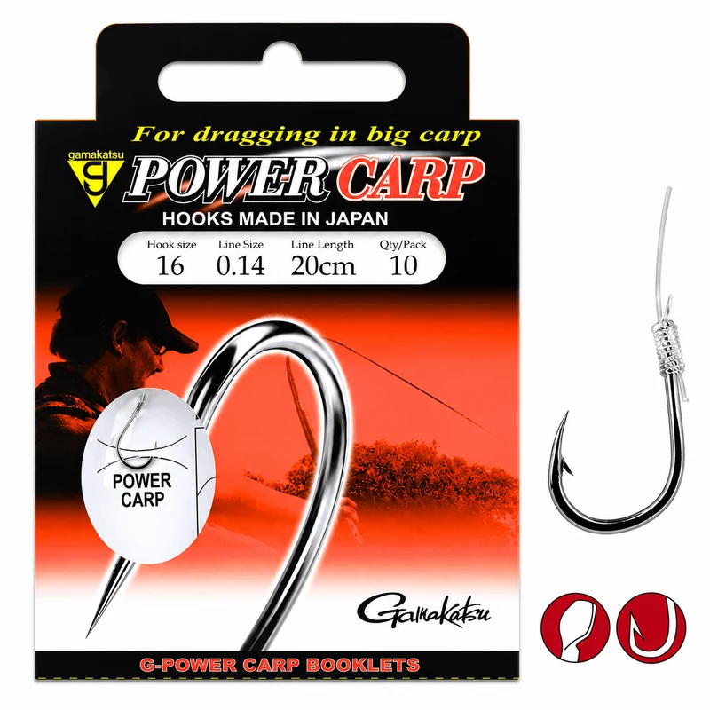 Power Carp Barbed – 20 cm Onderlijnen met Weerhaak