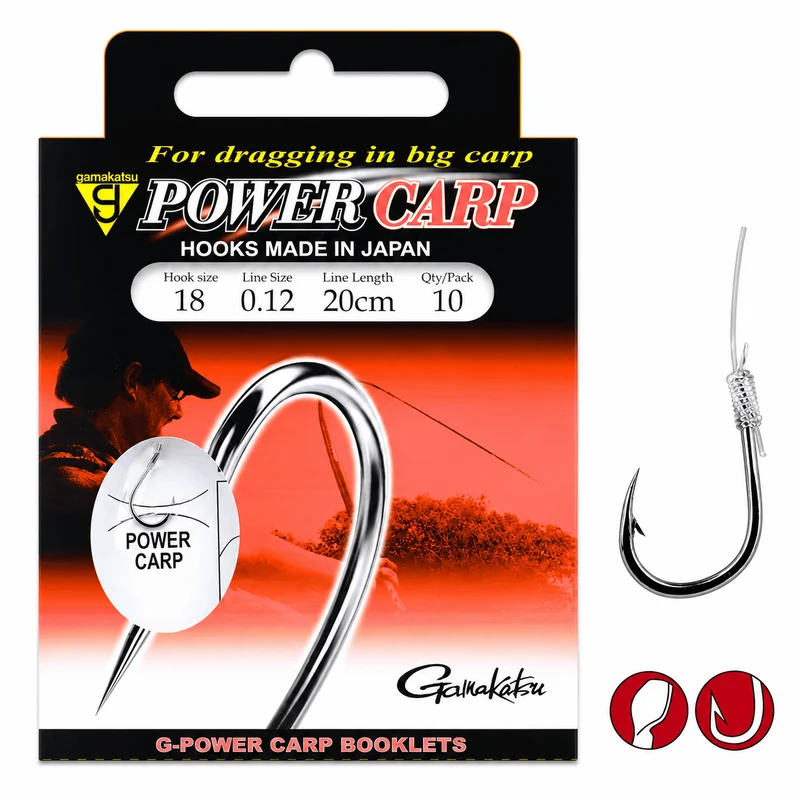 Power Carp Barbed – 20 cm Onderlijnen met Weerhaak