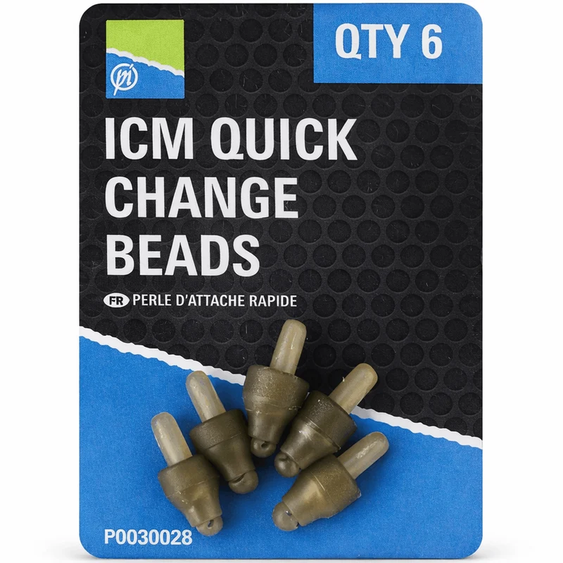 ICM In-line Quick Change Beads – Snelwisselconnectoren voor Onderlijnen (6 stuks)