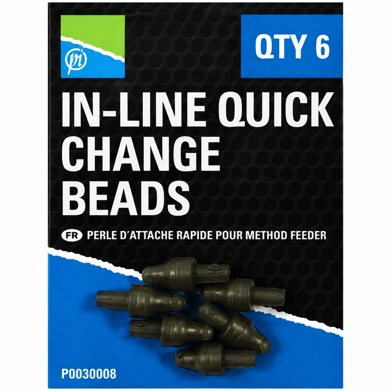 In-line Quick Change Beads – Snelwisselconnectoren voor Onderlijnen (6 stuks)