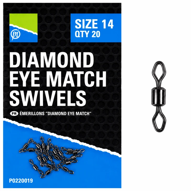 Diamond Eye Match Swivel Size 10 – Matchwartels (20 stuks)