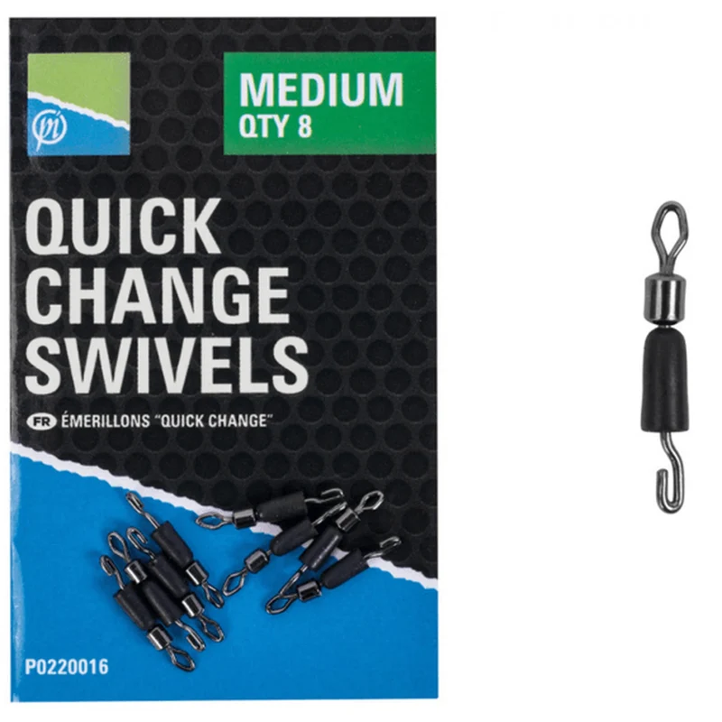 Quick Change Swivels – Snelwisselwartels (8 stuks)