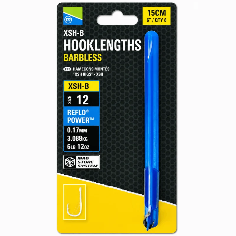 XSH-B Hooklengths Barbless 15cm – 15 cm Onderlijnen zonder Weerhaak