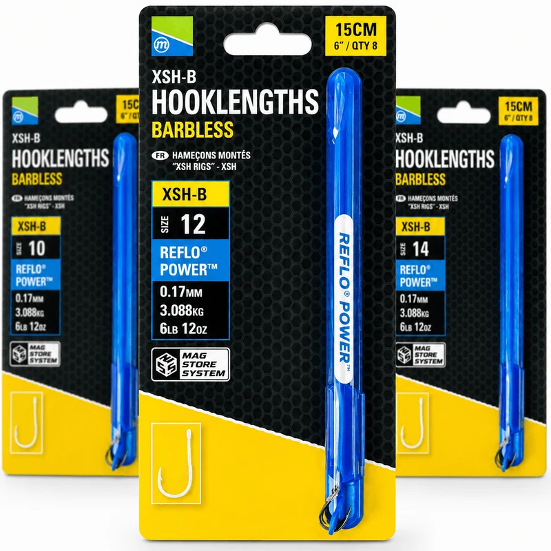 XSH-B Hooklengths Barbless 15cm – 15 cm Onderlijnen zonder Weerhaak