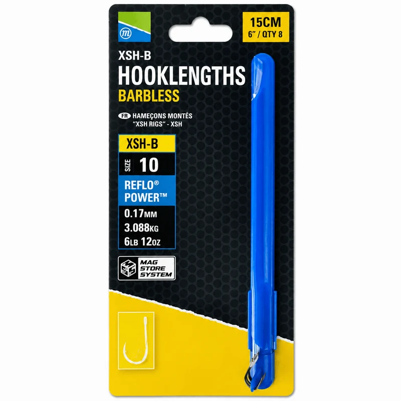 XSH-B Hooklengths Barbless 15cm – 15 cm Onderlijnen zonder Weerhaak