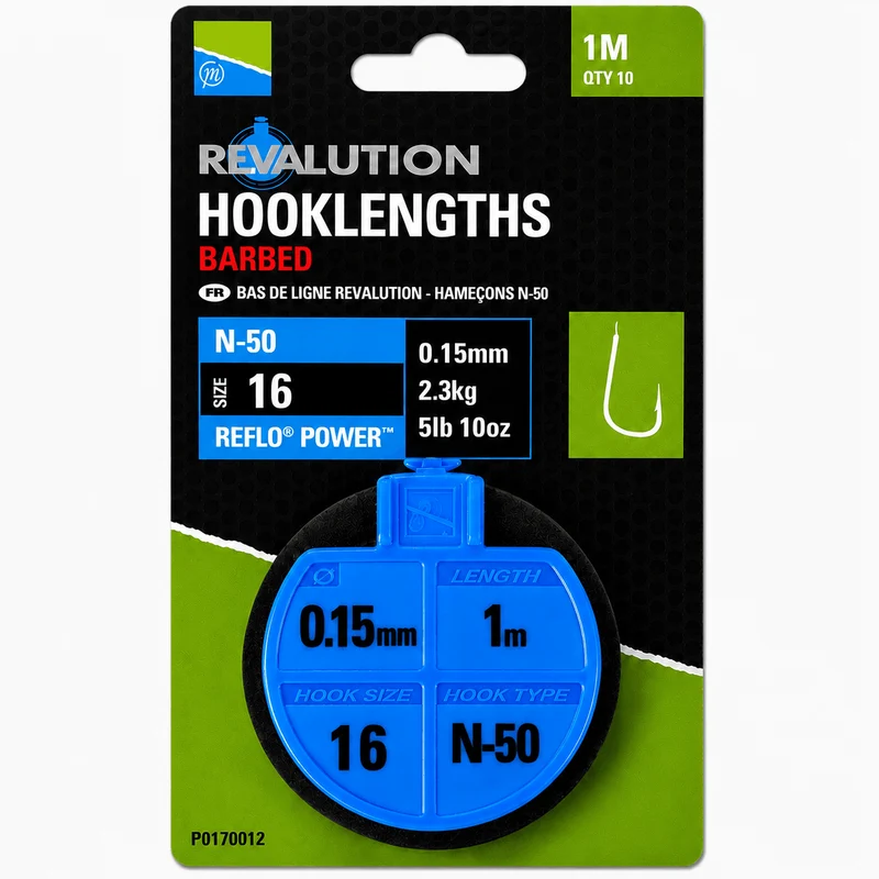 Revalution Hooklengths Barbed 1m N-30 & N-50 – 1 m Onderlijnen met Weerhaak