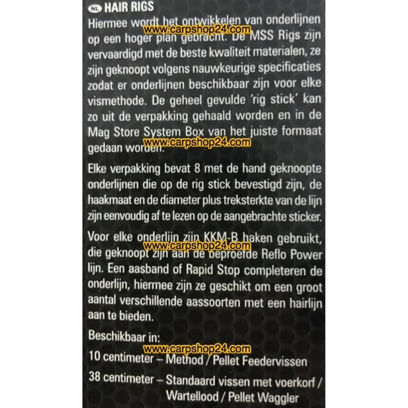 KKM-B Banded Hair Rigs Barbless 10cm & 38cm – 10 en 38 cm Onderlijnen met Bait Band en zonder Weerhaak