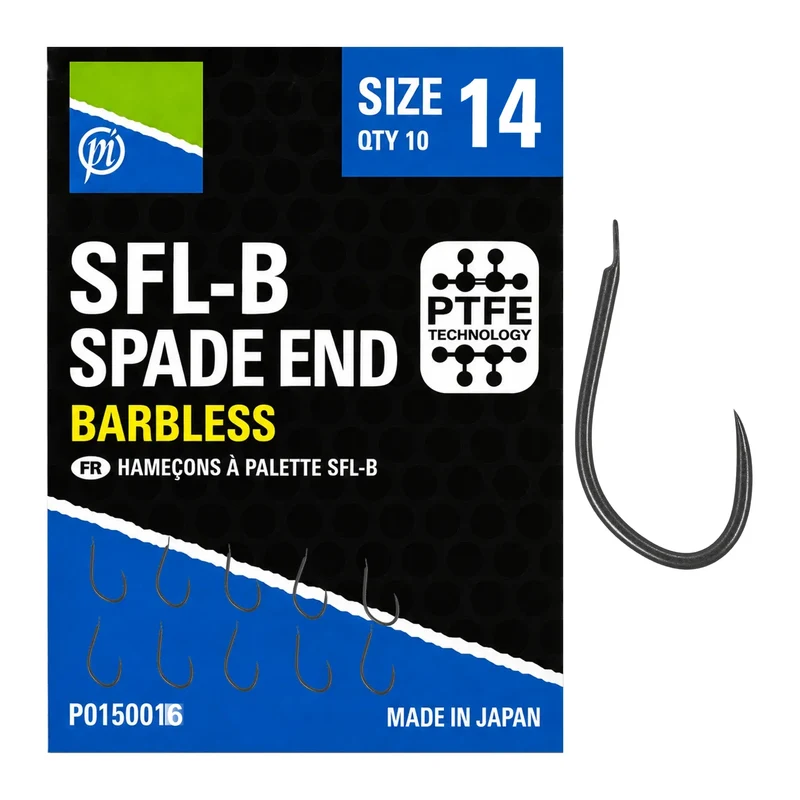 SFL-B Spade End Barbless – Haak met Bled en zonder Weerhaak