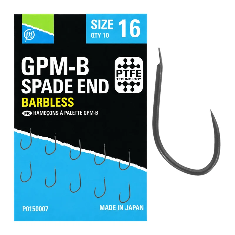 GPM-B Spade End Barbless – Haak met Bled en zonder Weerhaak
