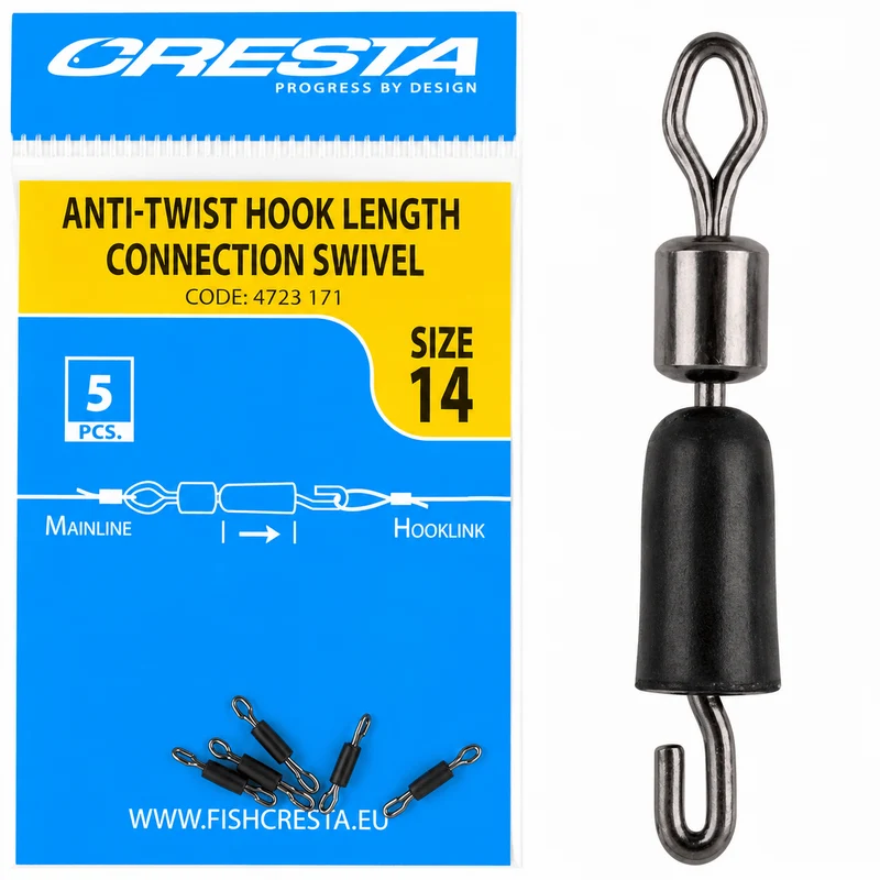 Anti Twist Hook Length Connection Swivel Size 14 – Anti-twistwartel voor Onderlijn