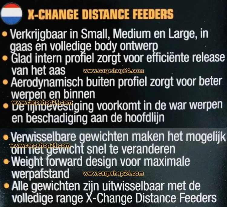 X-Change Distance Feeders Open End – Voerkorven
