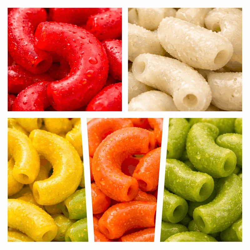 Sweet Paste Elbows 100g Colored & Flavoured – Kant-en-klare Zoete Pasta in Elleboogvorm