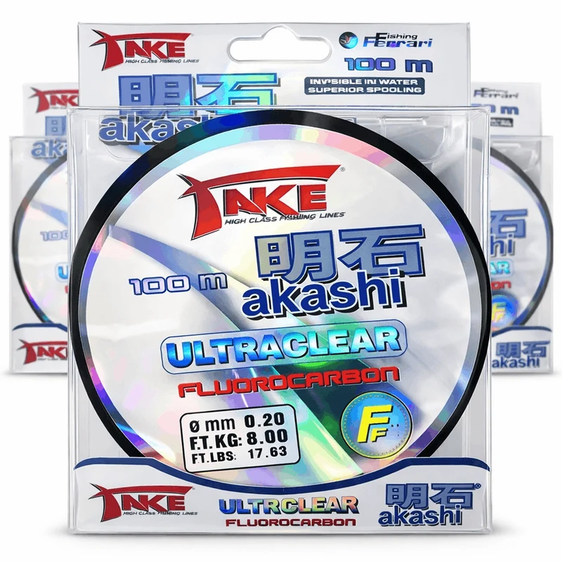 TAKE® AKASHI ULTRACLEAR 100m – Fluorocarbon Vislijn