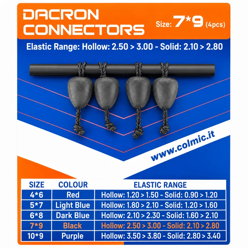 Dacron Connectors – Dacronconnectoren (4 stuks)
