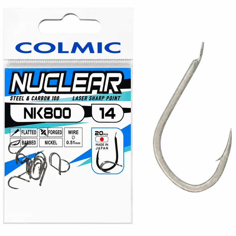 Nuclear NK800 Hooks Barbed Nickel – Nikkelen Haak met Weerhaak 💰