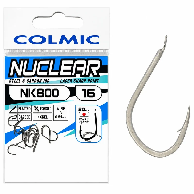 Nuclear NK800 Hooks Barbed Nickel – Nikkelen Haak met Weerhaak 💰
