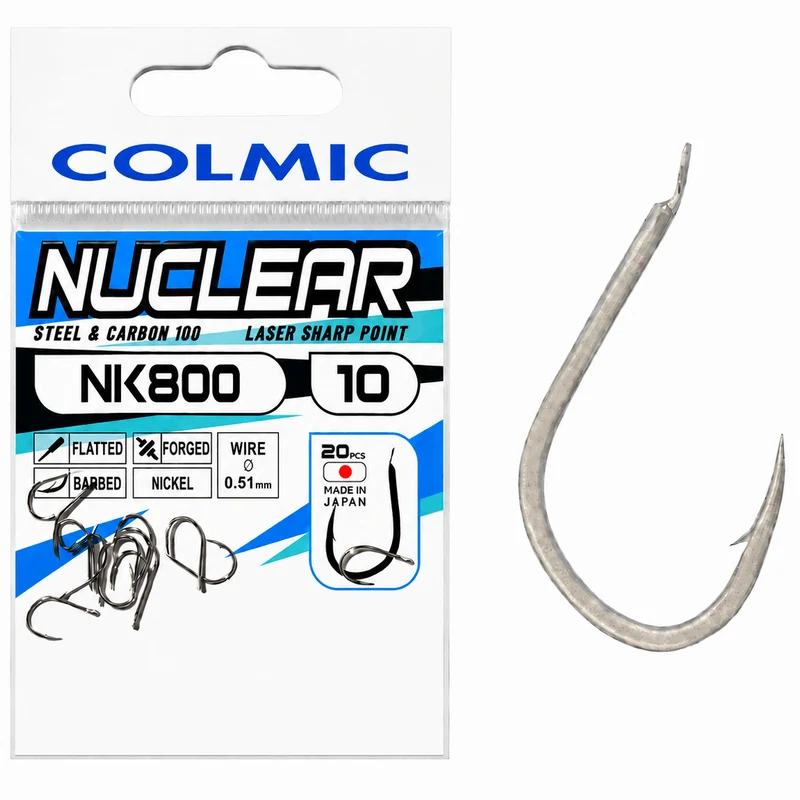 Nuclear NK800 Hooks Barbed Nickel – Nikkelen Haak met Weerhaak 💰