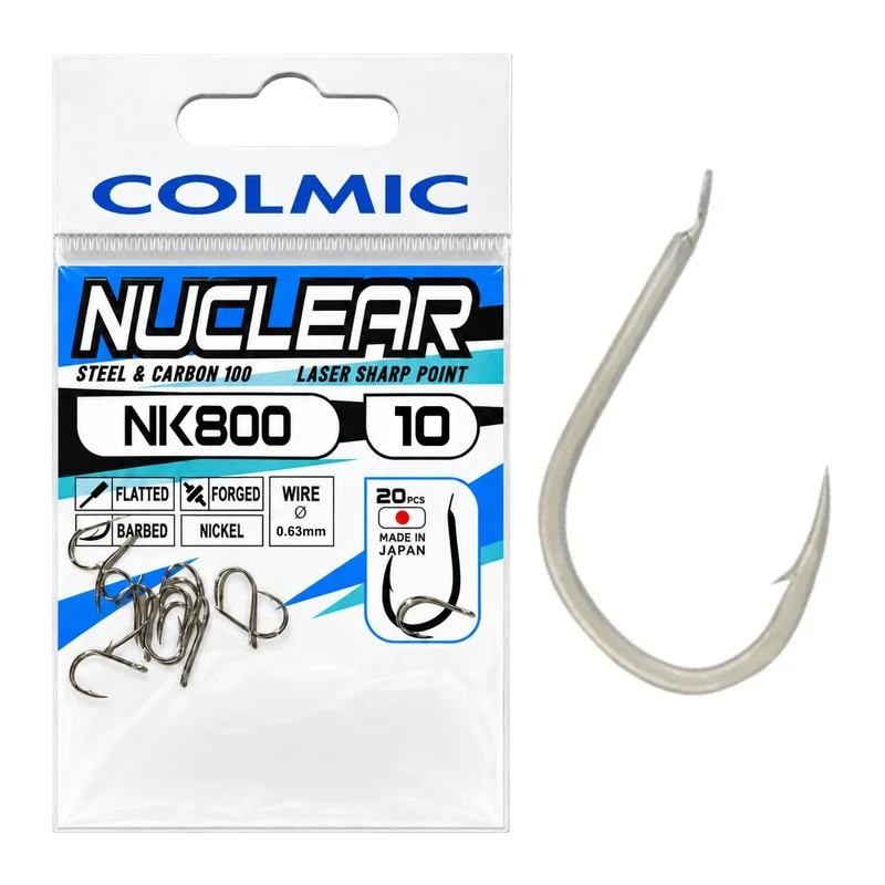 Nuclear NK800 Hooks Barbed Nickel – Nikkelen Haak met Weerhaak 💰