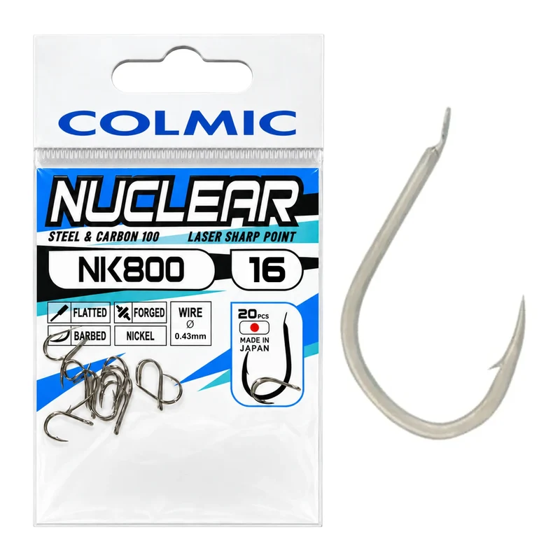 Nuclear NK800 Hooks Barbed Nickel – Nikkelen Haak met Weerhaak 💰