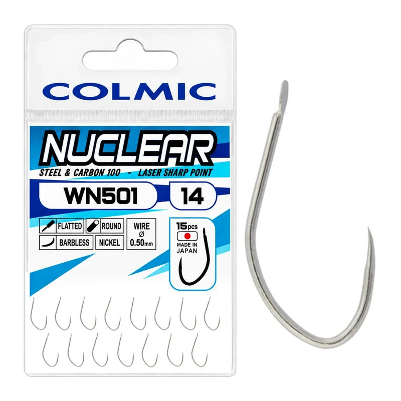 Nuclear WN501 Hooks Barbless Nickel – Nikkelen Haak zonder Weerhaak