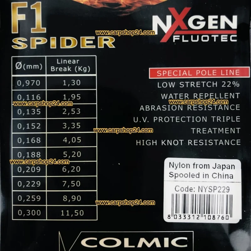 F1 Spider 100m – Nylon Vislijn