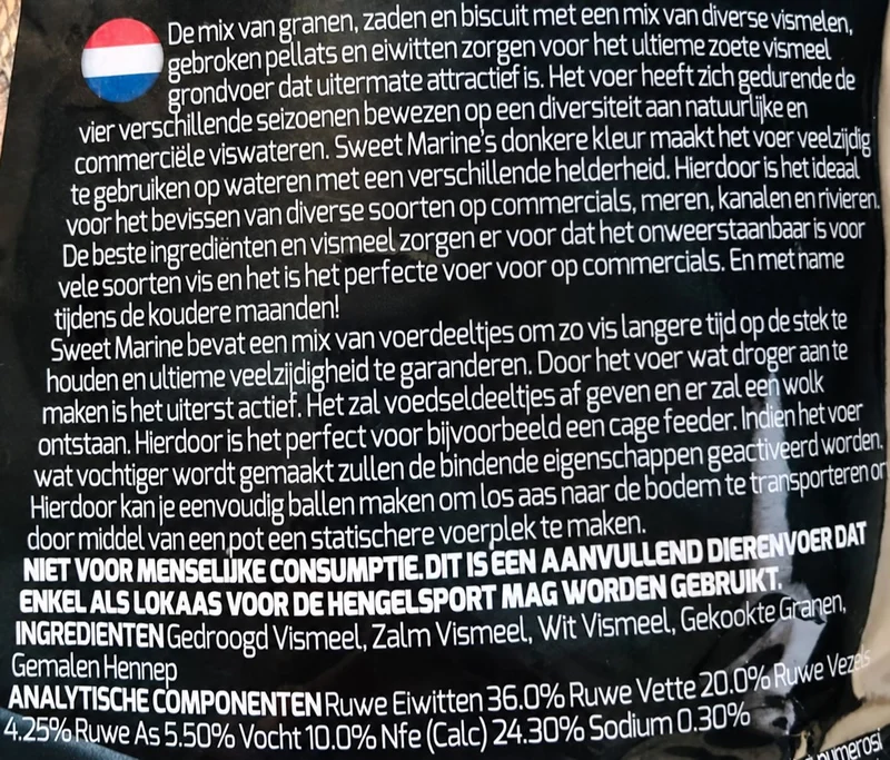 Sweet Marine All Round Fishmeal Groundbait 2kg – Zoet Allround Grondvoer met Vismeel