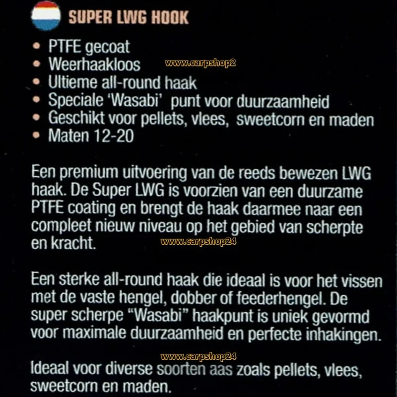 Super LWG Eyed Barbless – Haak met Oog en zonder Weerhaak
