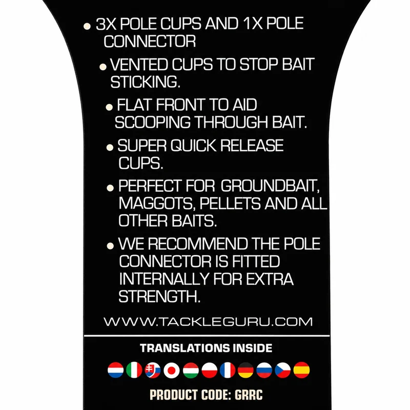 Rapid Release Pole Cups – Snelwisselvoerpotten (3 stuks)