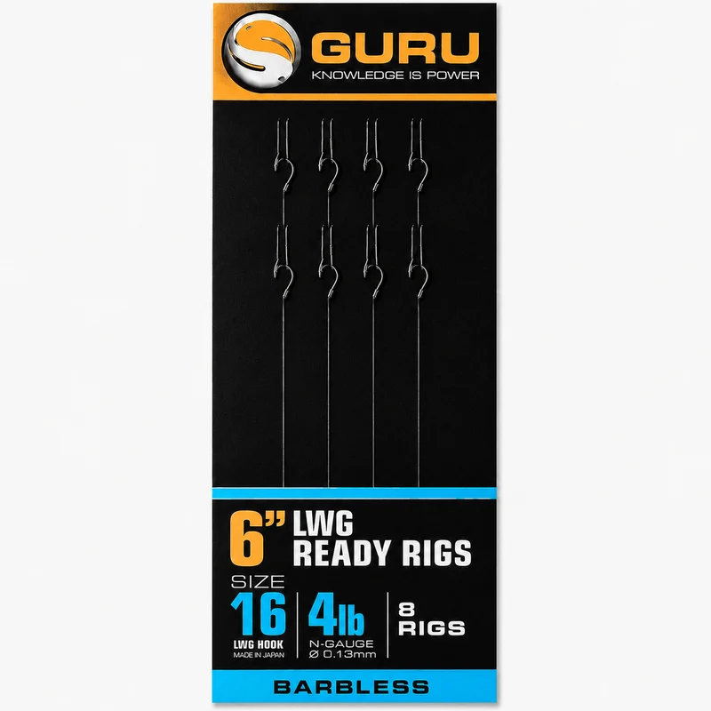 6" LWG Ready Rig Barbless – 15 cm Onderlijnen zonder Weerhaak