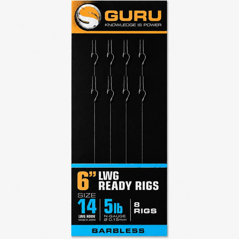6" LWG Ready Rig Barbless – 15 cm Onderlijnen zonder Weerhaak