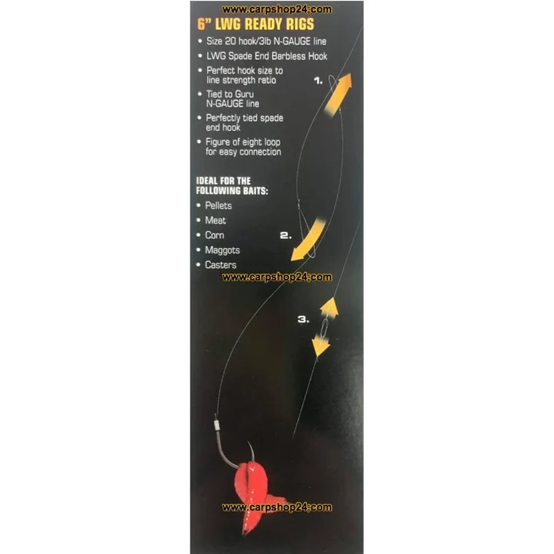 6" LWG Ready Rig Barbless – 15 cm Onderlijnen zonder Weerhaak