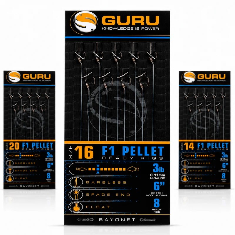 6" F1-pellet Ready Rigs Barbless – 15 cm Onderlijnen zonder Weerhaak 💰