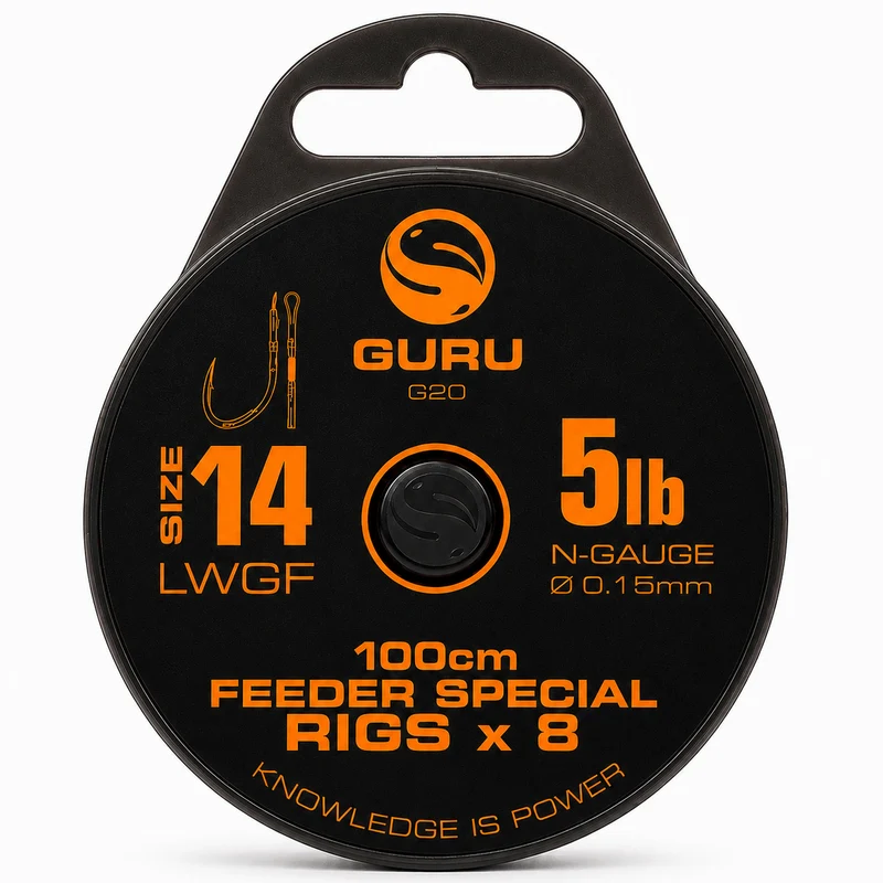LWGF 100cm Feeder Special Barbed Rigs – 100 cm Onderlijnen met Weerhaak
