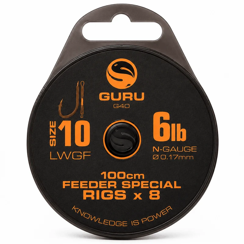 LWGF 100cm Feeder Special Barbed Rigs – 100 cm Onderlijnen met Weerhaak
