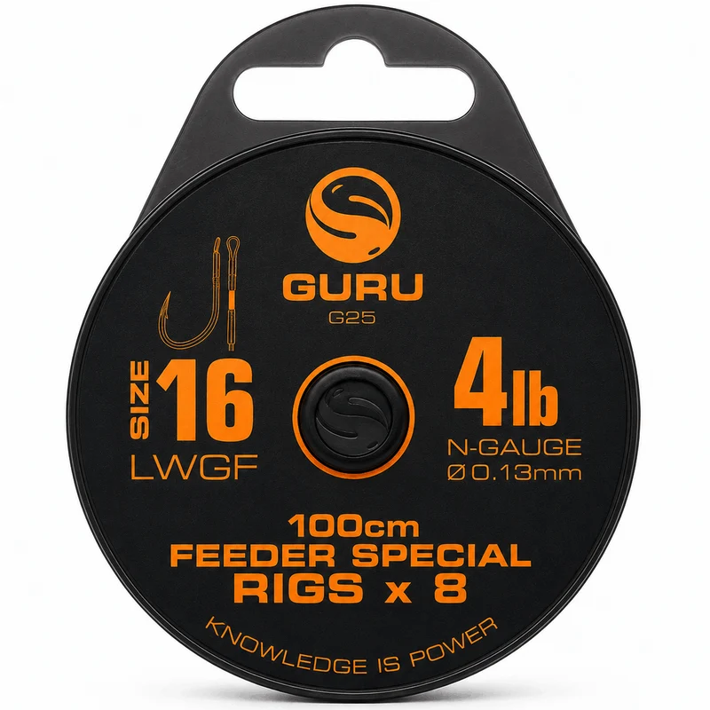 LWGF 100cm Feeder Special Barbed Rigs – 100 cm Onderlijnen met Weerhaak