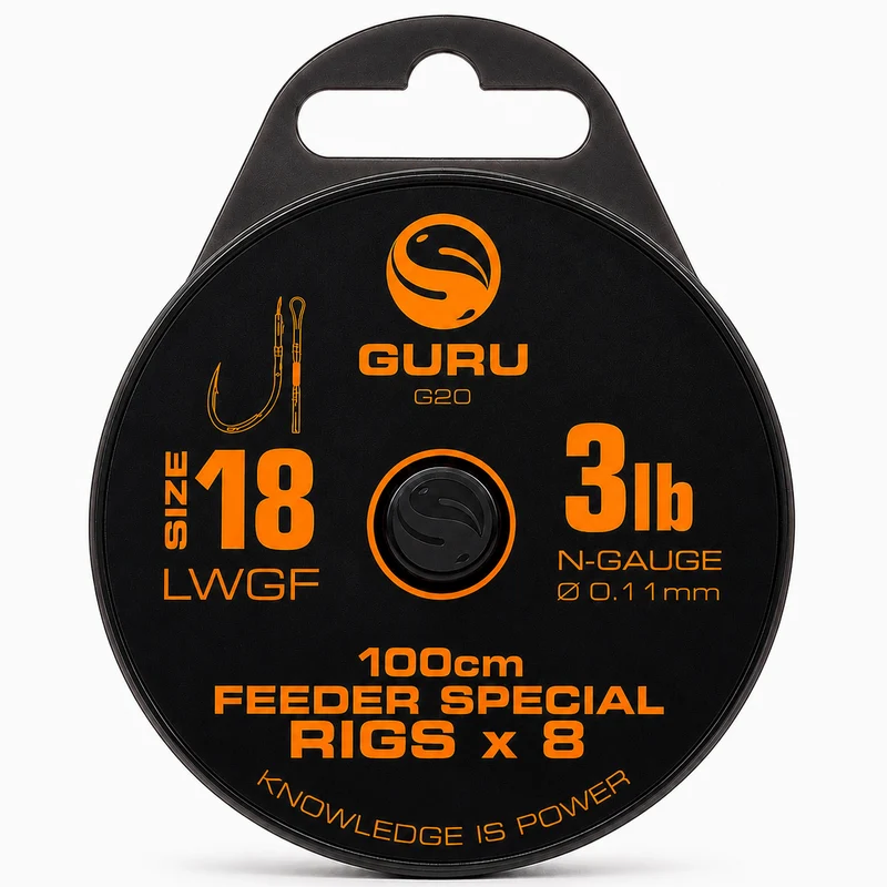 LWGF 100cm Feeder Special Barbed Rigs – 100 cm Onderlijnen met Weerhaak