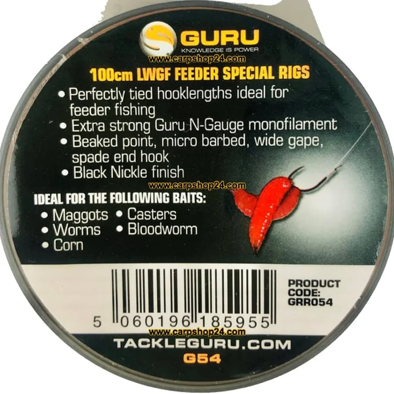LWGF 100cm Feeder Special Barbed Rigs – 100 cm Onderlijnen met Weerhaak