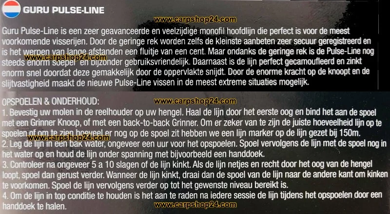 PULSE LINE 0.25mm - 300m – Nylon Vislijn
