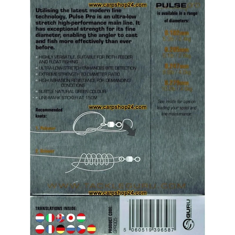 0.24mm PULSE PRO REEL LINE 300m – Nylon Vislijn