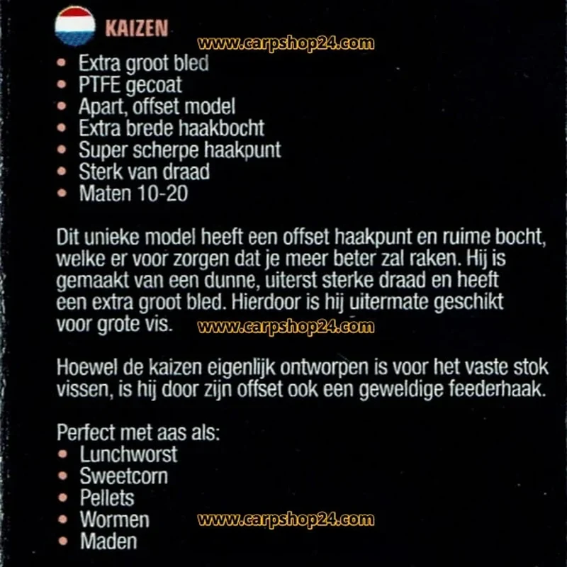 Kaizen Spade End Barbless – Haak met Bled en zonder Weerhaak